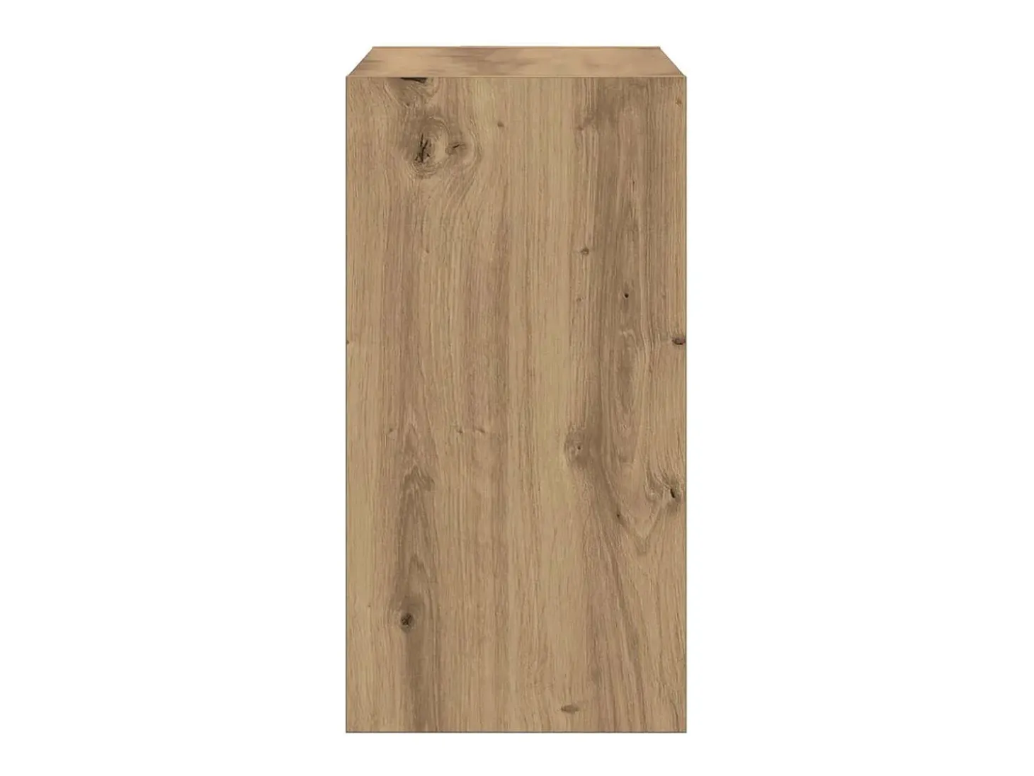 Mesa auxiliar madera contrachapada roble artisian 50x26x50 cm