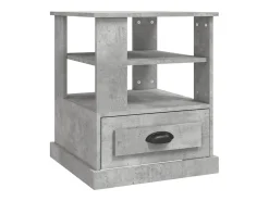 Mesa auxiliar madera contrachapada gris hormigón 50x50x60 cm