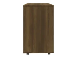 Mesa auxiliar madera contrachapada roble marrón 70x35x55 cm