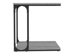 Mesa auxiliar madera contrachapada gris Sonoma 50x35x52 cm