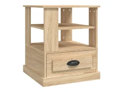 Mesa auxiliar madera contrachapada roble Sonoma 50x50x60 cm