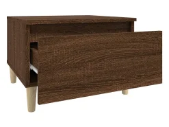 Mesa auxiliar madera contrachapada roble marrón 50x46x35 cm