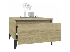 Mesa auxiliar madera contrachapada roble Sonoma 50x46x35 cm