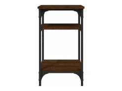 Mesa auxiliar madera contrachapada roble marrón 35x30x60 cm