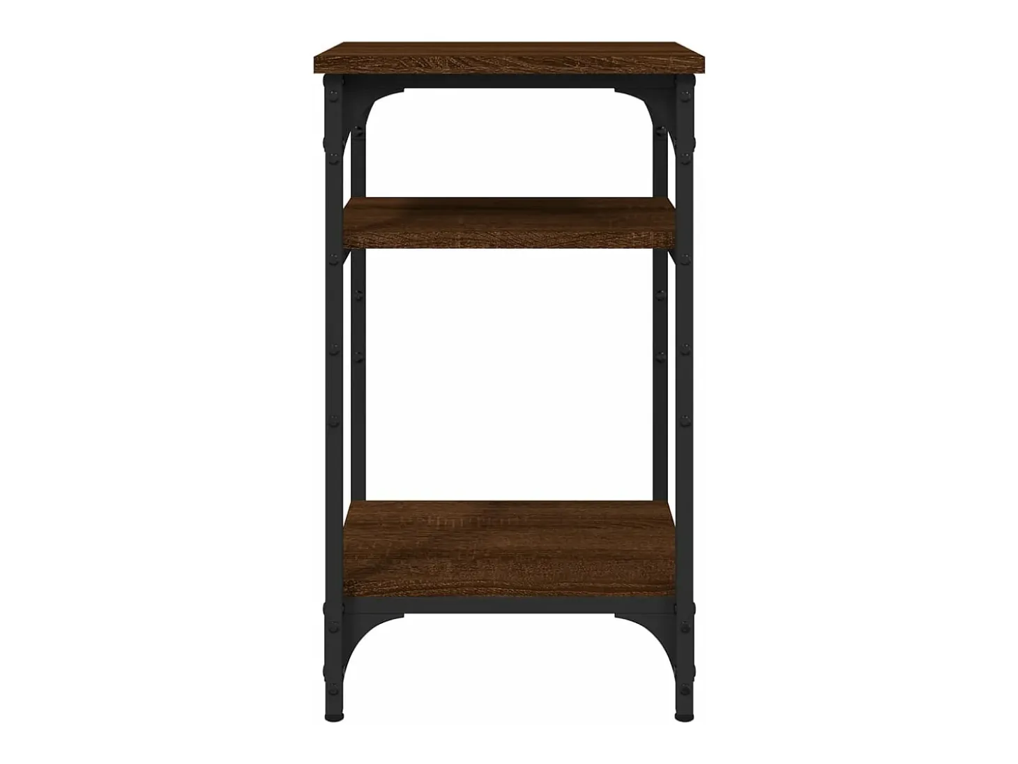 Mesa auxiliar madera contrachapada roble marrón 35x30x60 cm