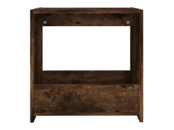 Mesa auxiliar madera contrachapada roble ahumado 50x26x50 cm