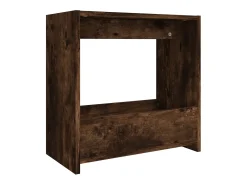 Mesa auxiliar madera contrachapada roble ahumado 50x26x50 cm