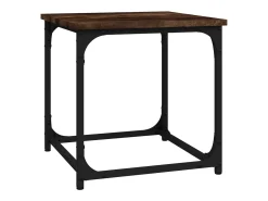 Mesa auxiliar madera contrachapada roble ahumado 40x40x40 cm