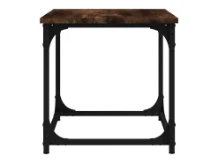 Mesa auxiliar madera contrachapada roble ahumado 40x40x40 cm