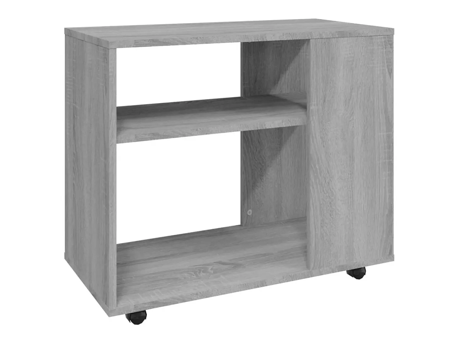Mesa auxiliar madera contrachapada gris Sonoma 70x35x55 cm