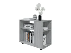 Mesa auxiliar madera contrachapada gris Sonoma 70x35x55 cm