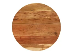 Mesa auxiliar madera de acacia y hierro fundido 60x(42-62) cm