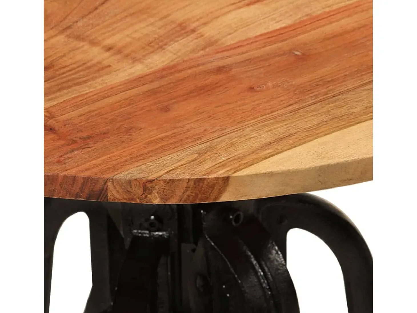 Mesa auxiliar madera de acacia y hierro fundido 60x(42-62) cm ES259282