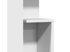 Mesa auxiliar madera de ingeniería blanco 35x35x60 cm