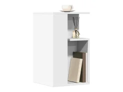 Mesa auxiliar madera de ingeniería blanco 35x35x60 cm
