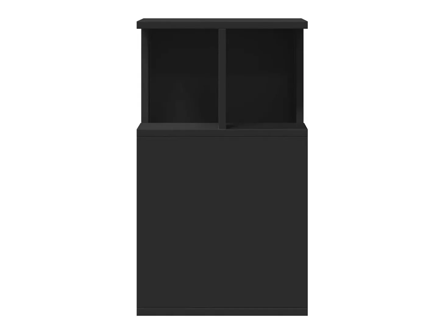 Mesa auxiliar madera de ingeniería negro 35x35x60 cm