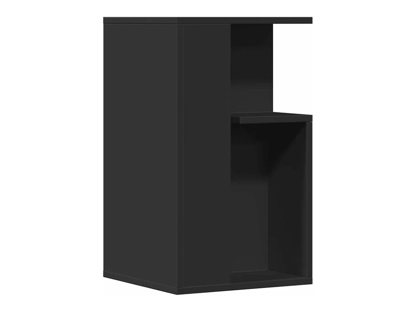 Mesa auxiliar madera de ingeniería negro 35x35x60 cm