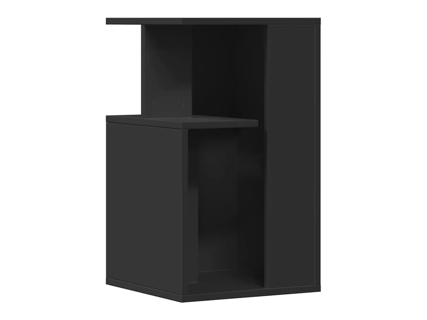 Mesa auxiliar madera de ingeniería negro 35x35x60 cm