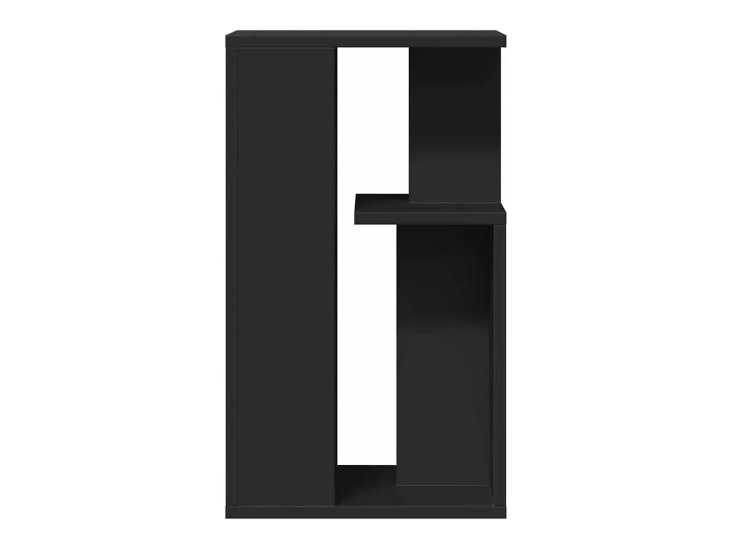 Mesa auxiliar madera de ingeniería negro 35x35x60 cm