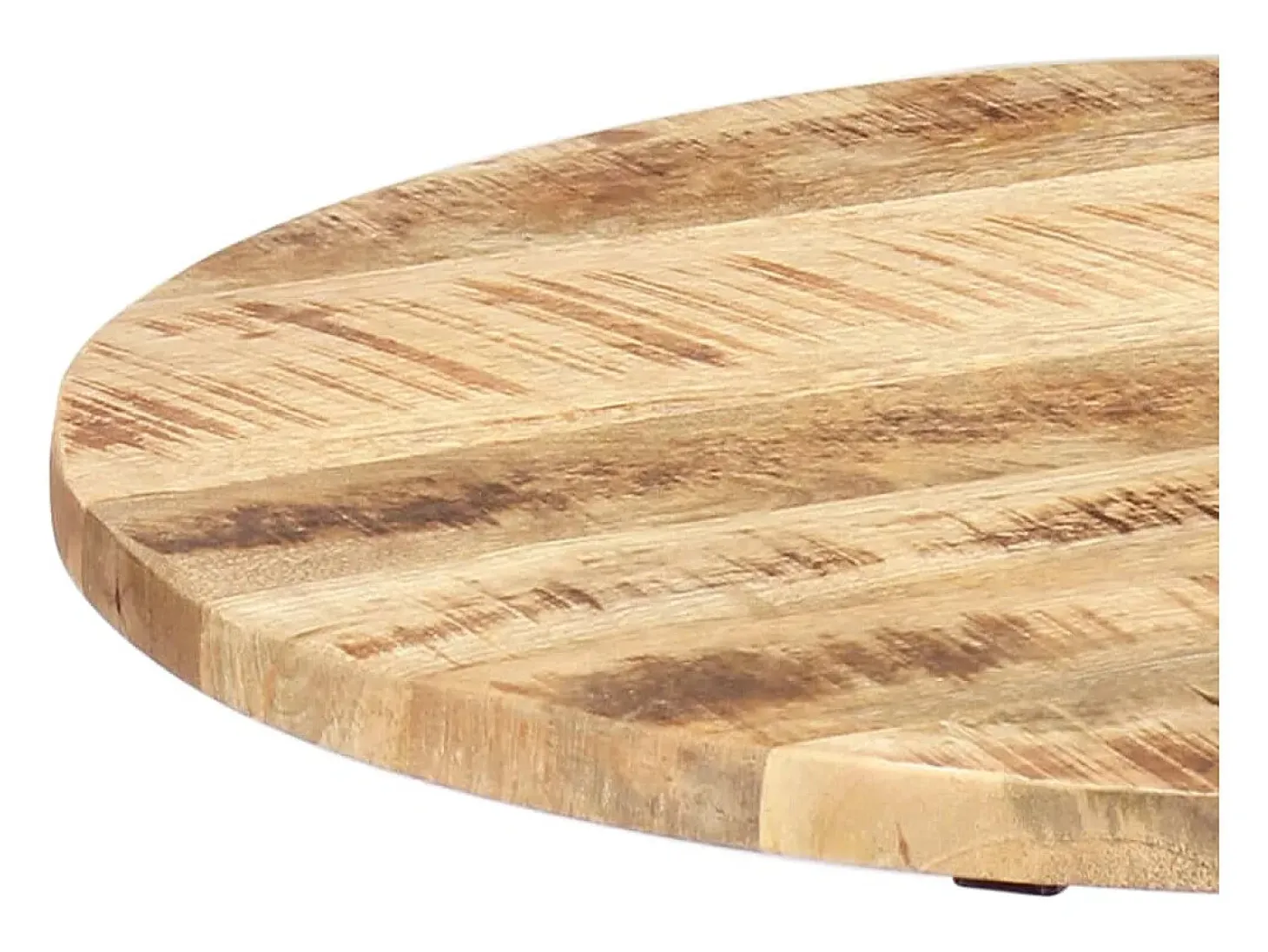 Mesa auxiliar madera de mango y hierro fundido 60x(46-63) cm