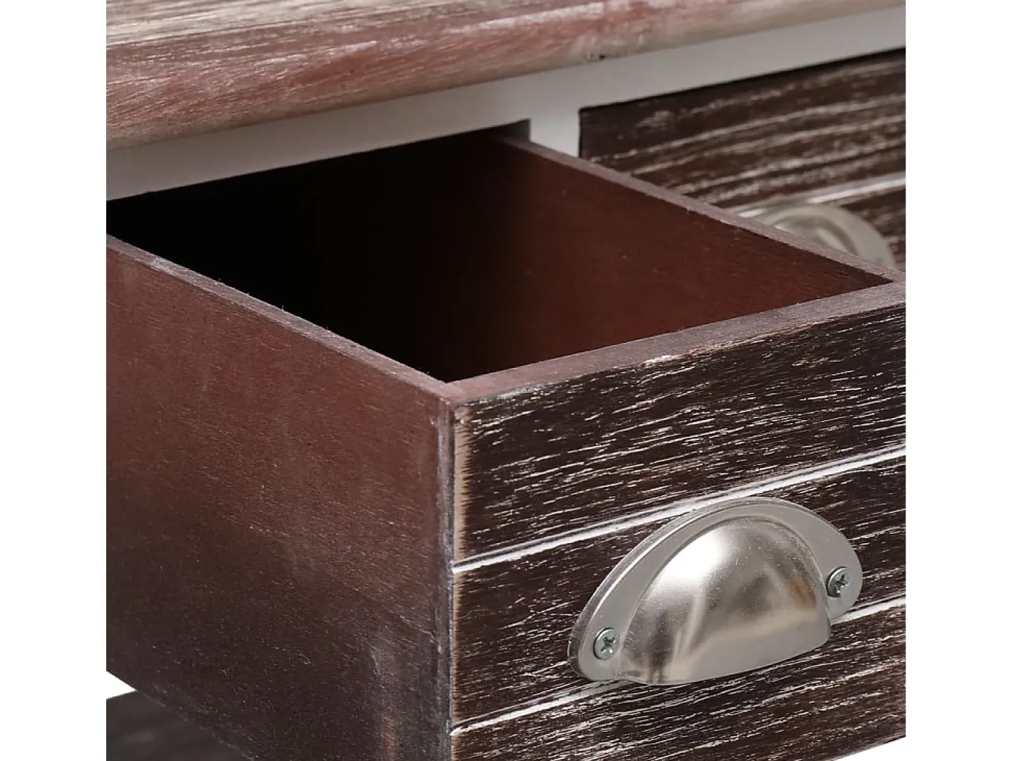 Mesa auxiliar madera de Paulownia marrón 40x40x40 cm