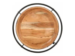 Mesa auxiliar madera maciza de acacia Ø55x60 cm