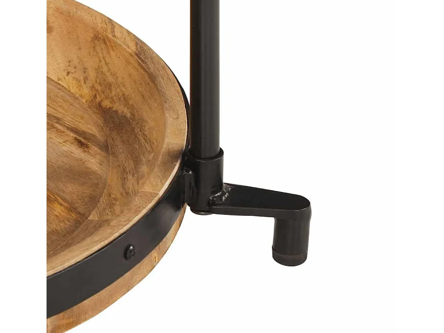 Mesa auxiliar madera maciza de mango Ø55x60 cm