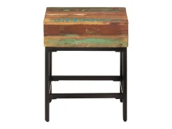 Mesa auxiliar madera maciza reciclada 40x30x51 cm