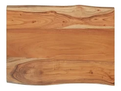 Mesa auxiliar madera maciza acacia borde natural 50x40x2,5 cm