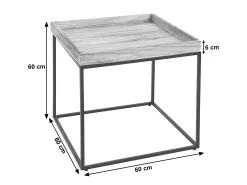 Mesa auxiliar MCW-K71, gris oscuro