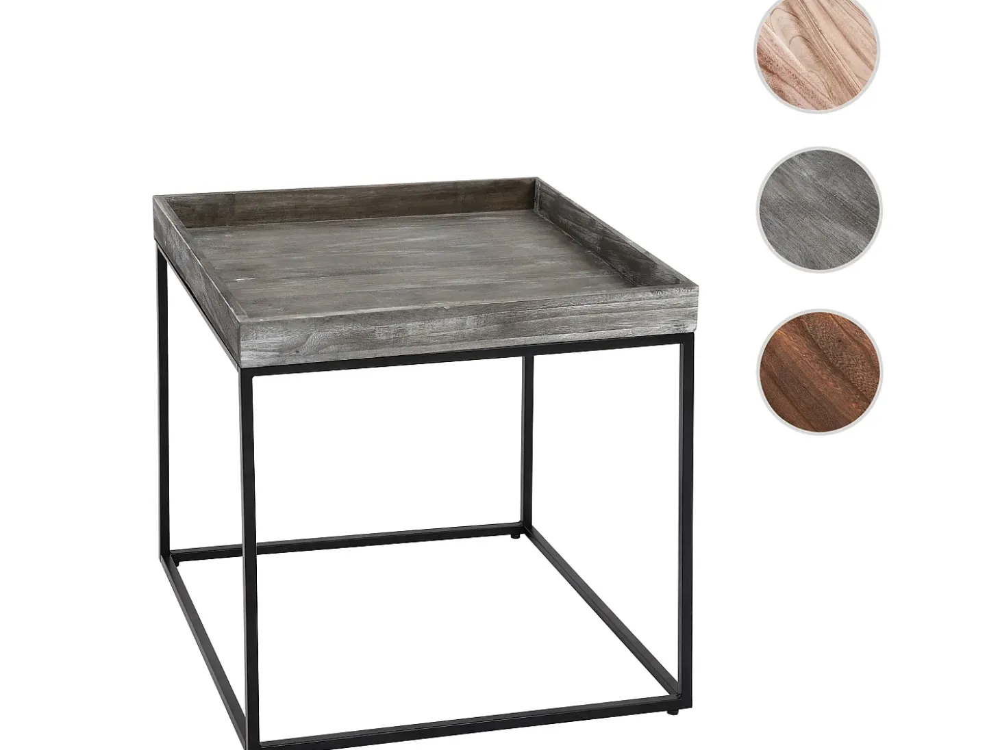 Mesa auxiliar MCW-K71, gris oscuro