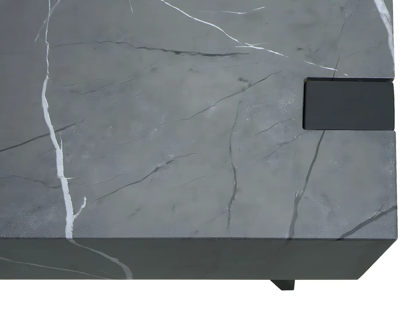 Mesa auxiliar MCW-L54, aspecto mármol gris