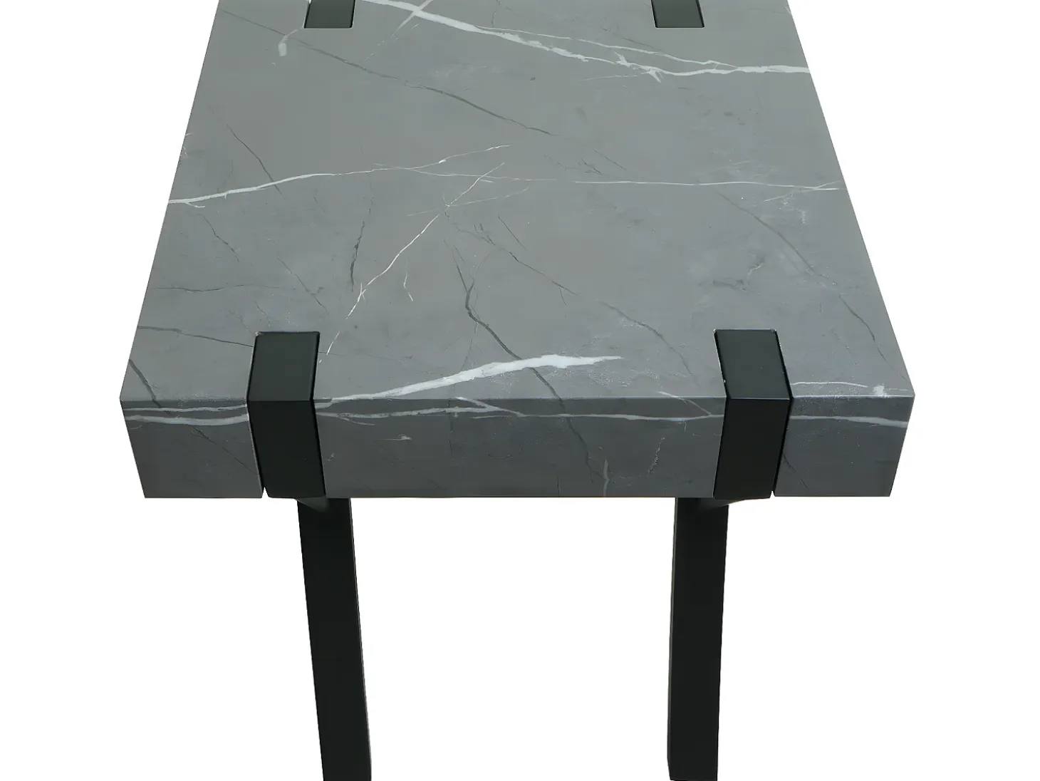 Mesa auxiliar MCW-L54, aspecto mármol gris