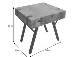 Mesa auxiliar MCW-L54, aspecto mármol gris