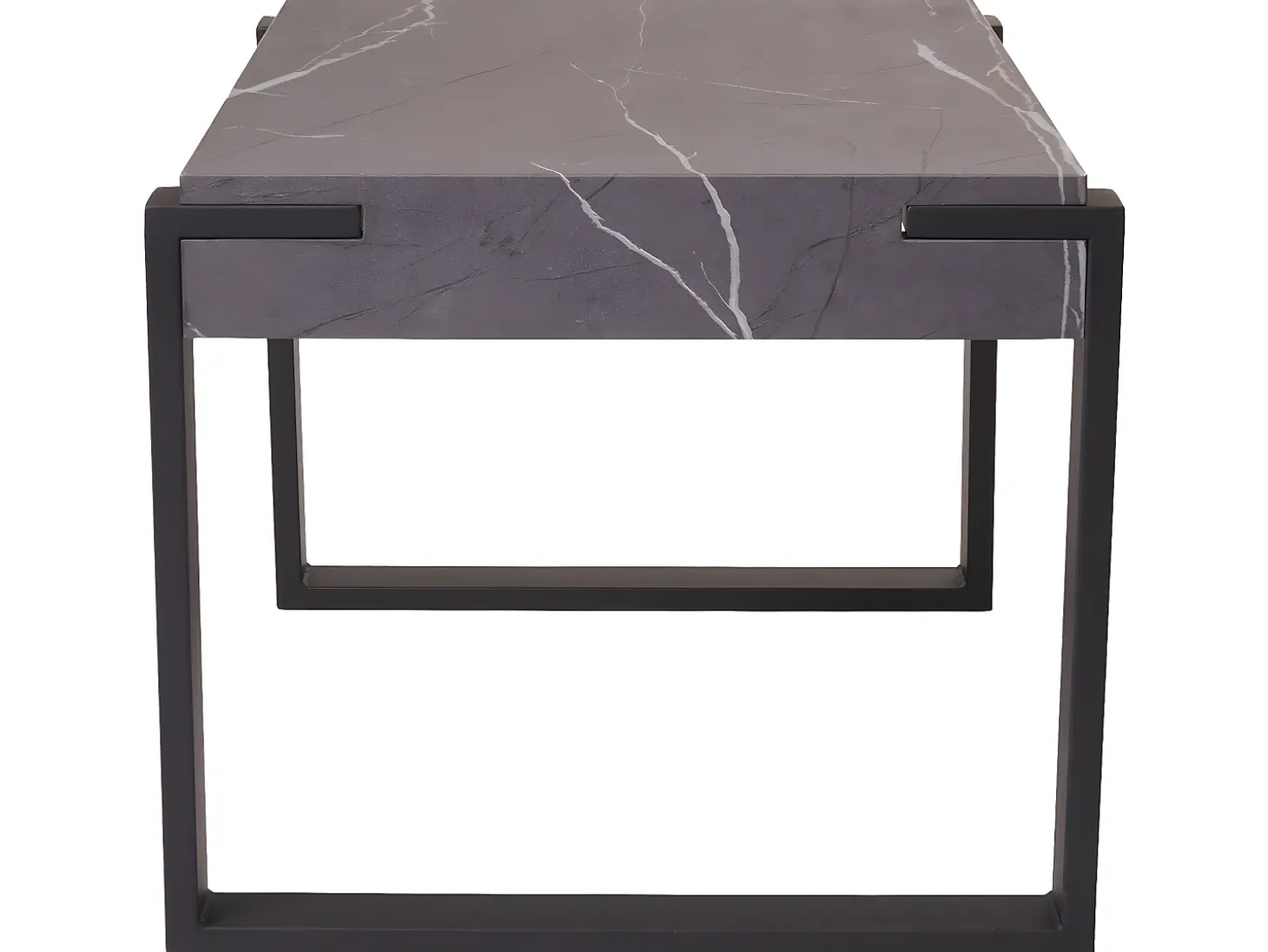 Mesa auxiliar MCW-L53, aspecto mármol gris