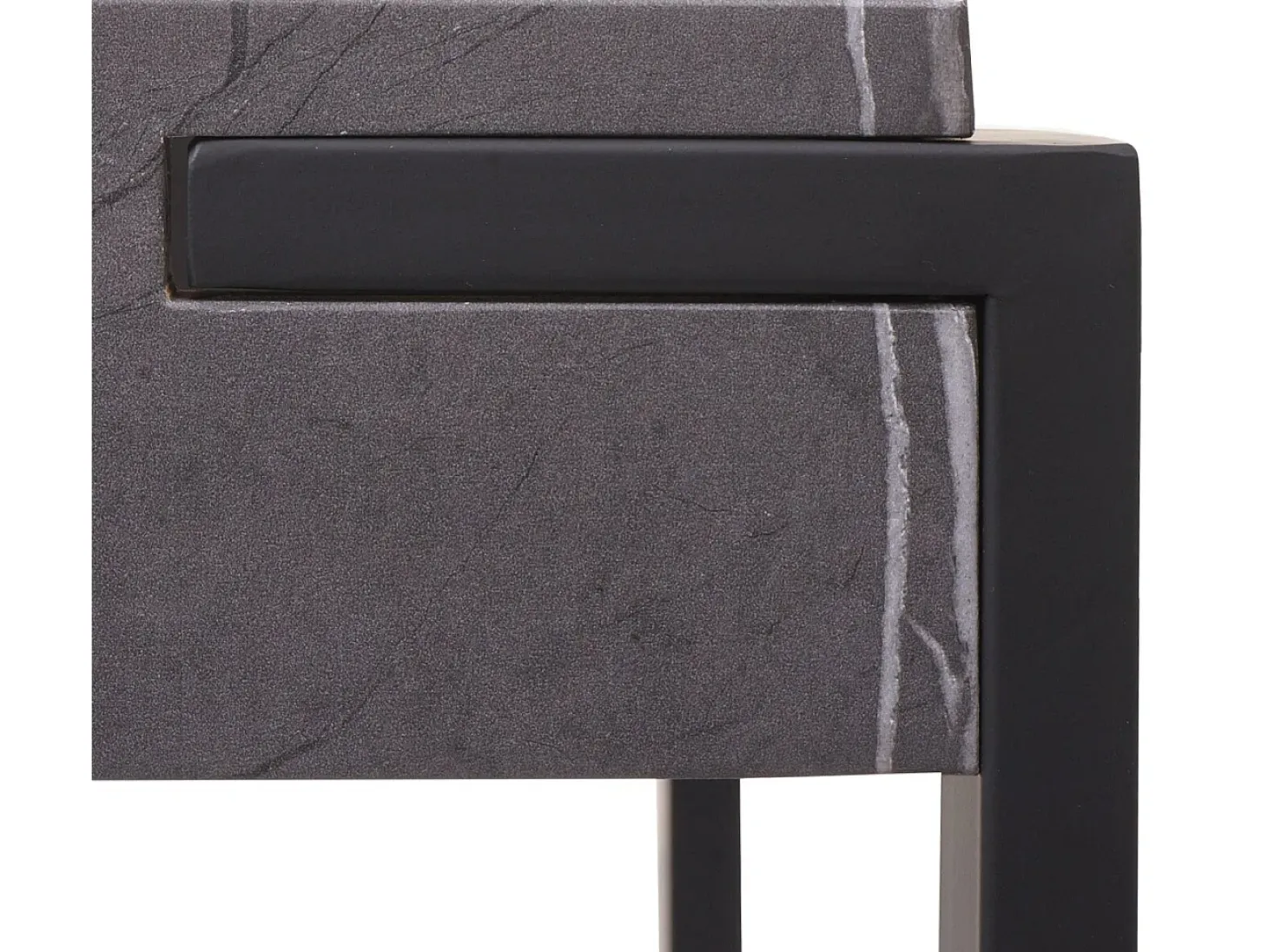 Mesa auxiliar MCW-L53, aspecto mármol gris