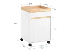 Mesa Auxiliar Mesa de Centro con 1 Puerta ASK03-W SoBuy ES