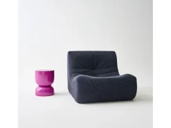 Mesa auxiliar, mesa lateral de sofá, mesita metálica efecto brillante