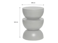 Mesa auxiliar, mesita metal efecto glassy verde oscuro