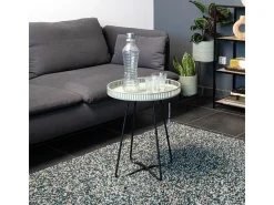 Mesa auxiliar MOA Vinthera acero verde claro Ø38x49 cm