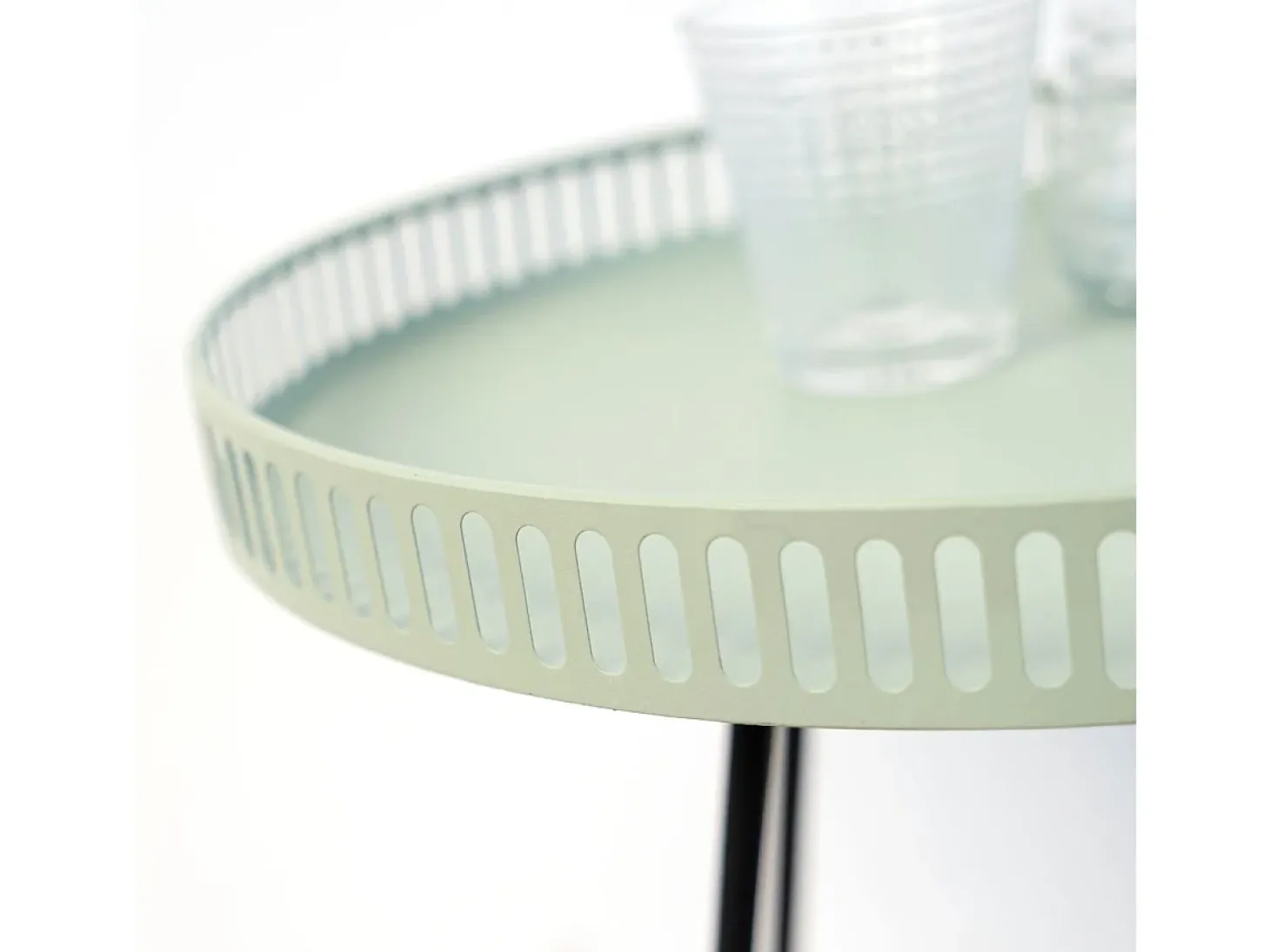 Mesa auxiliar MOA Vinthera acero verde claro Ø38x49 cm