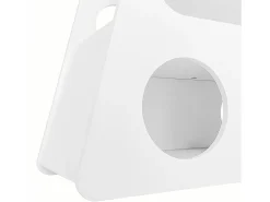 Mesa auxiliar móvil con estantes de almacenaje, aparador - 81x33x51,5 cm - MDF - Blanco