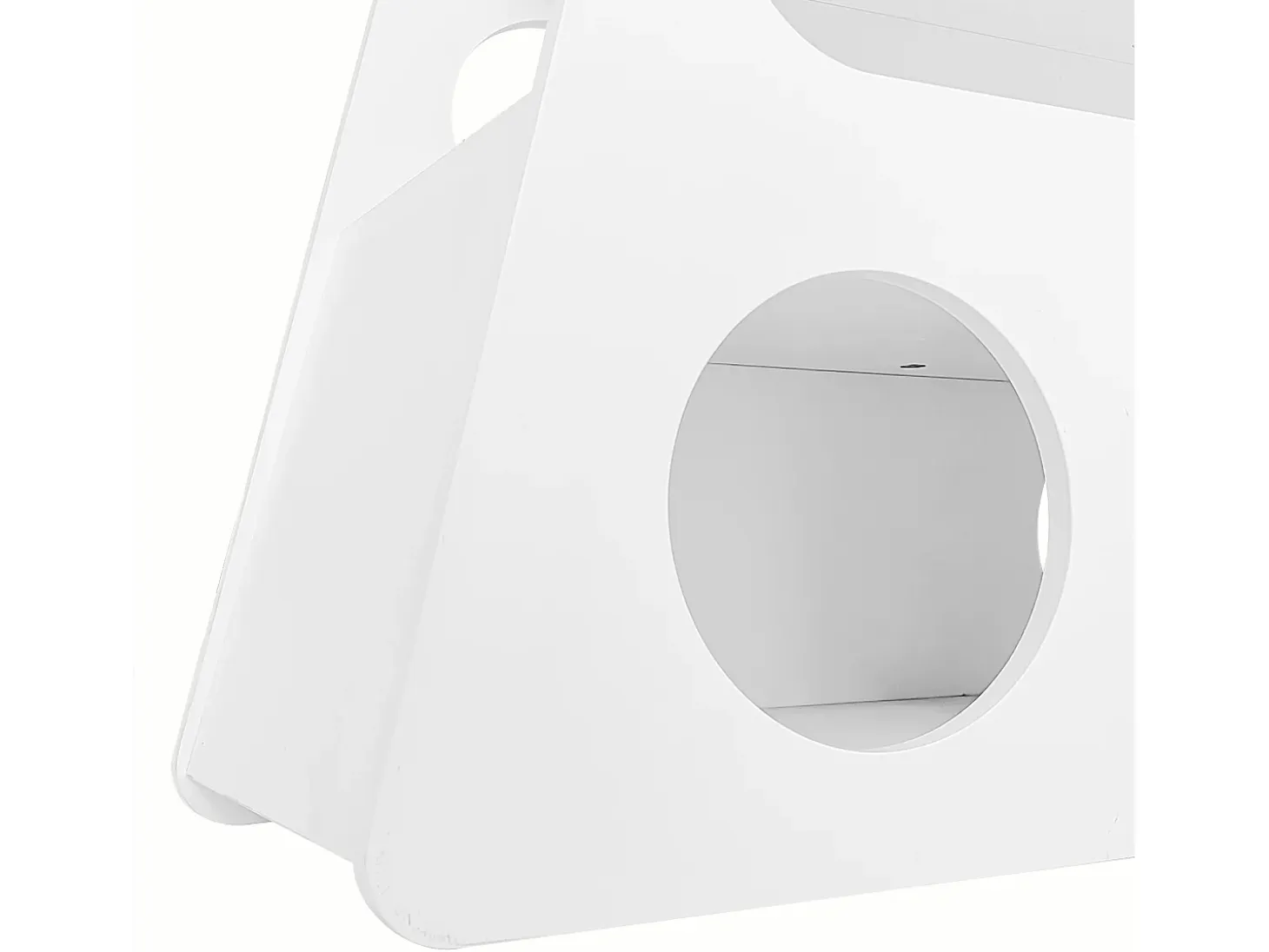 Mesa auxiliar móvil con estantes de almacenaje, aparador - 81x33x51,5 cm - MDF - Blanco