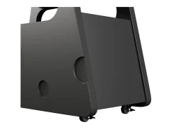 Mesa auxiliar móvil con estantes de almacenaje, aparador - 81x33x51,5 cm - MDF - Negro