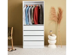 Mesa auxiliar o mesita de metal crema