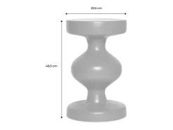 Mesa auxiliar o mesita de metal mostaza