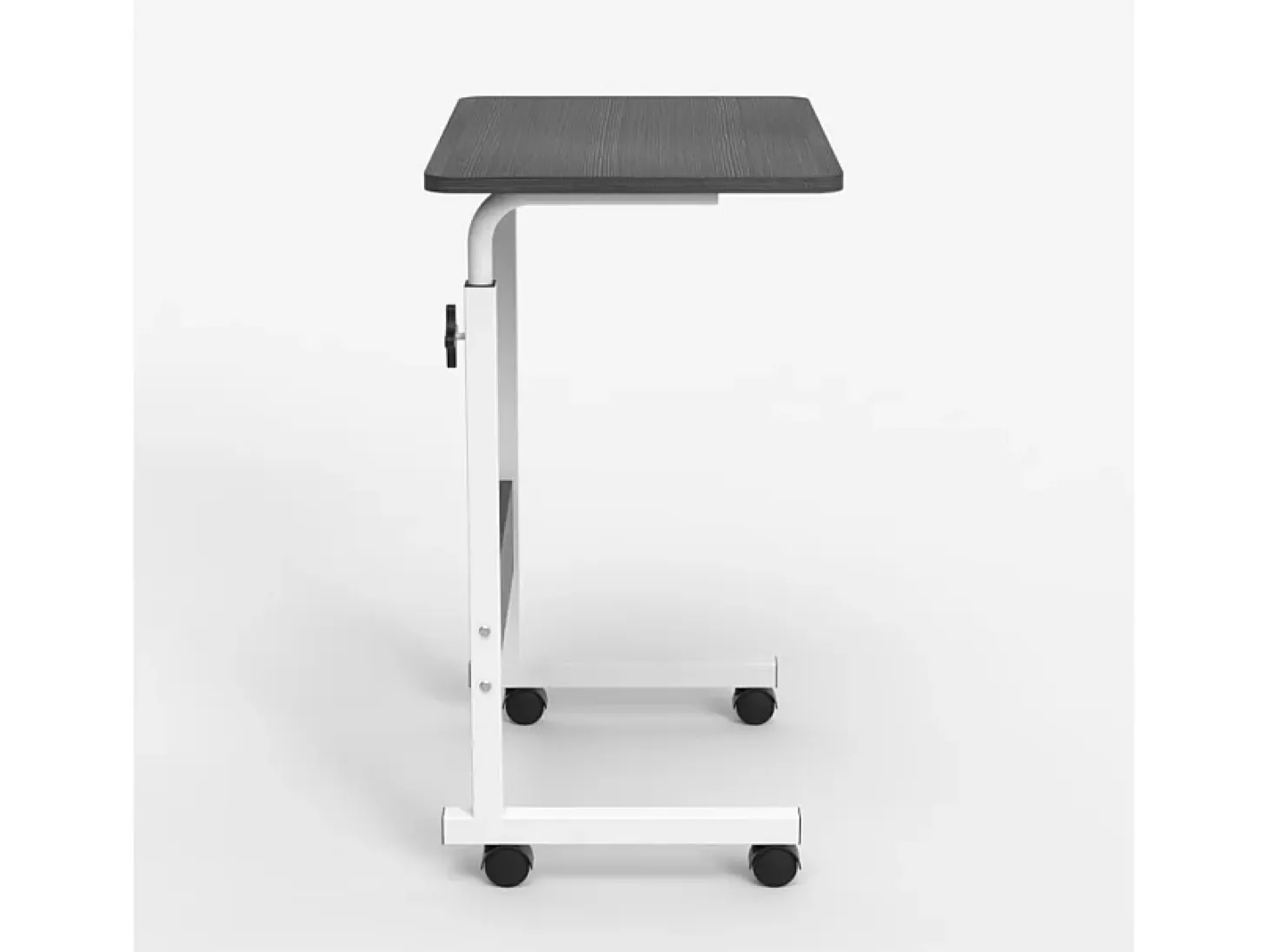 Mesa auxiliar para el sofá o la cama 60x40 cm con ruedas Cozee - Negro - Blanco