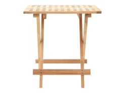 Mesa auxiliar plegable de madera maciza de nogal 50x50x49 cm