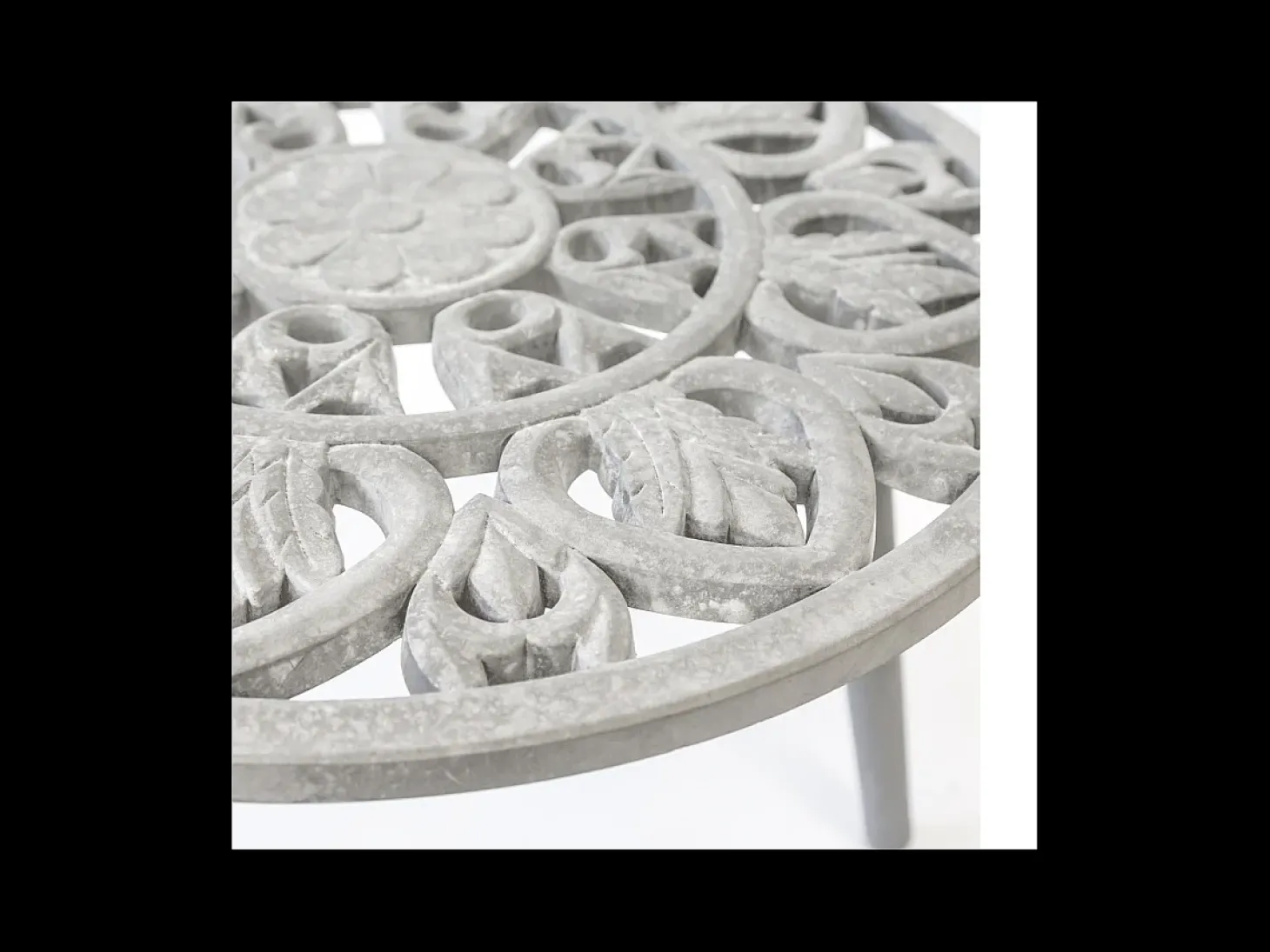 Mesa auxiliar redonda barata acabado gris, 36cm(alto) 48cm(ancho) 48cm(largo)
