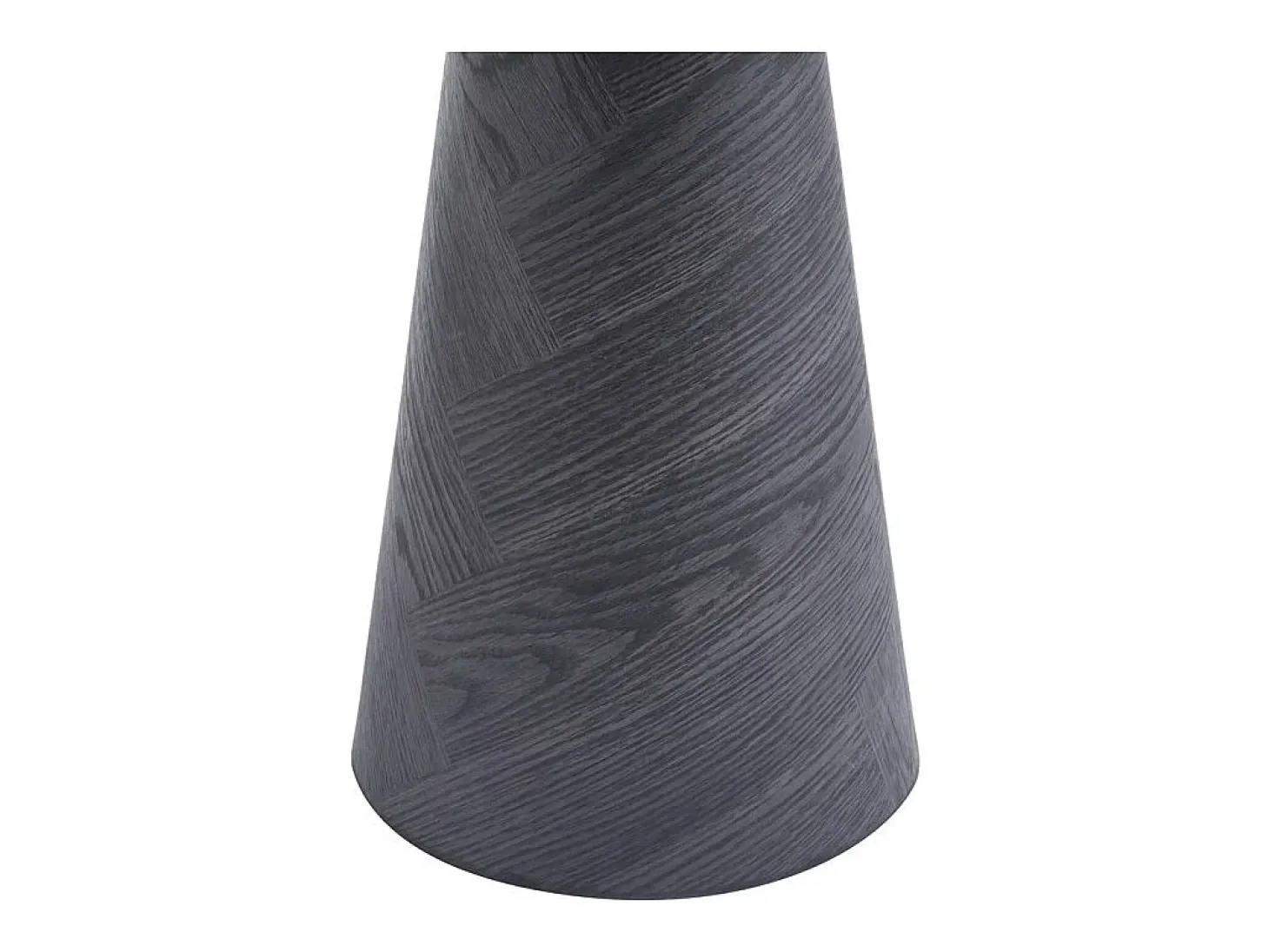 Mesa auxiliar redonda colección CARVELA – Decoración gris oscuro – Borde elevado – D45 x H57 cm
